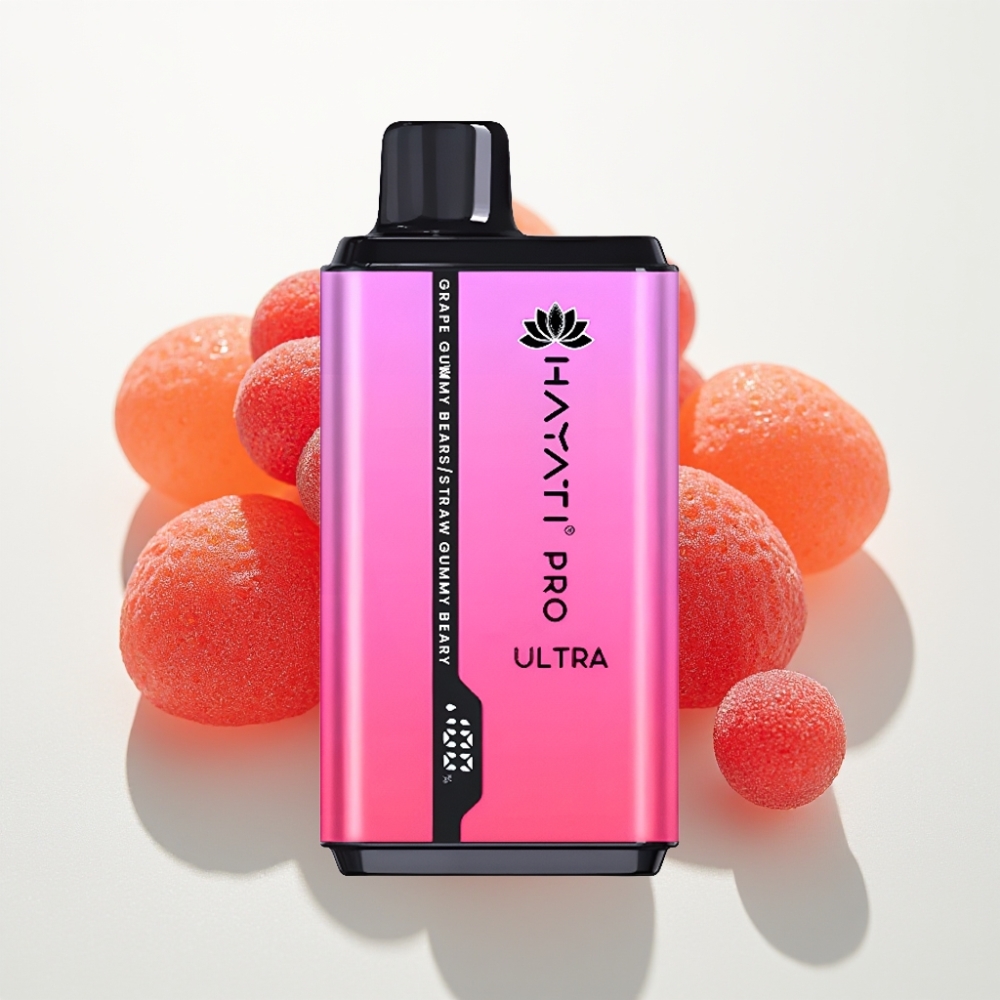 Hayati Pro Ultra 15000 Puffs Disposable Vape Hroznový Gumový Medveď, Jahodový Gumový Medveď – 15000+ Puffs, 850mAh, 2×12ml, 2% Hayati Pro Ultra 15000 Puffs Disposable Vape Hroznový Gumový Medveď, Jahodový Gumový Medveď – 15000+ Puffs, 850mAh, 2×12ml, 2%