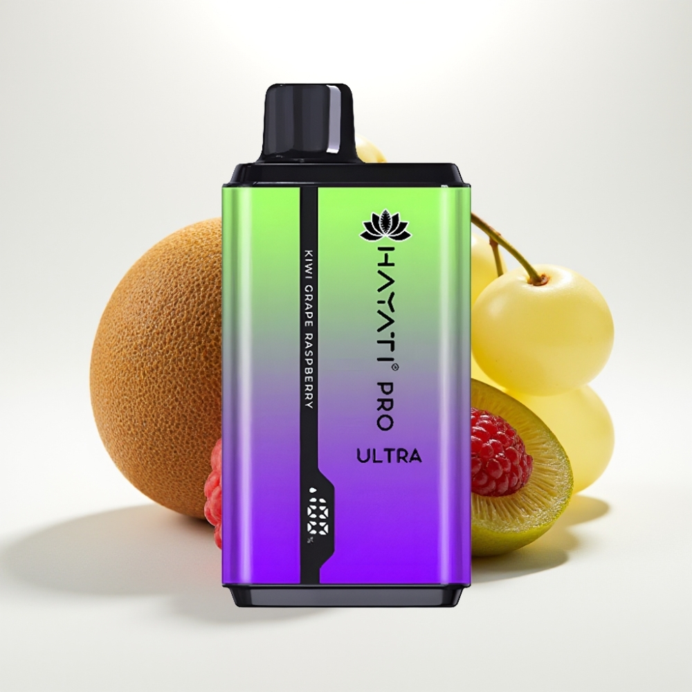 Hayati Pro Ultra 15000 Puffs Disposable Vape Kiwi Hrozno Malina – 15000+ Puffs, 850mAh, 2×12ml, 2% Hayati Pro Ultra 15000 Puffs Disposable Vape Kiwi Hrozno Malina – 15000+ Puffs, 850mAh, 2×12ml, 2%