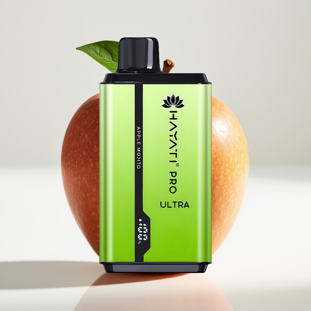 Hayati Pro Ultra 15000 Puffs Jablková Mojito, 2×12ml, 2% nikotínu Hayati Pro Ultra 15000 Puffs Jablková Mojito, 2×12ml, 2% nikotínu