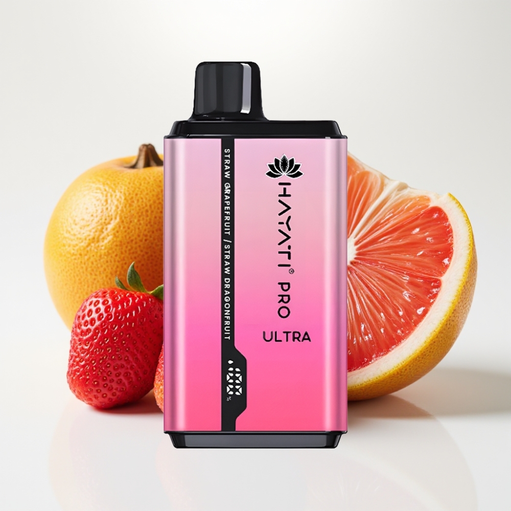 Hayati Pro Ultra 15000 Puffs Jahodová Grep, Jahodová Dráč 2×12ml, 2% nikotín, 850mAh