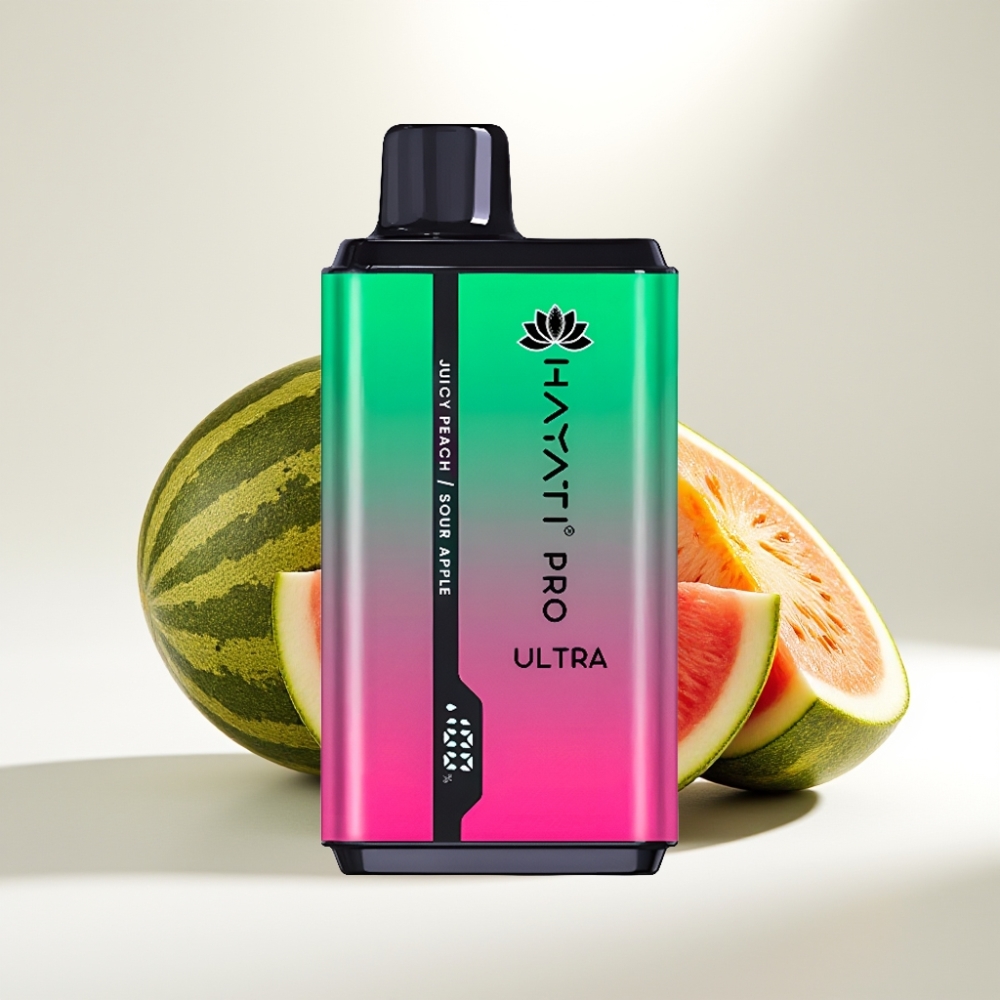 Hayati Pro Ultra 15000 Puffs Vodný melón Kiwi Maracuja 850mAh 2×12ml 2%